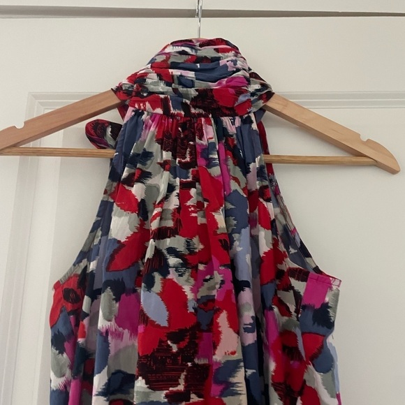 Rungolee Abstract Print Ruched High Neck Top - Picture 6 of 6